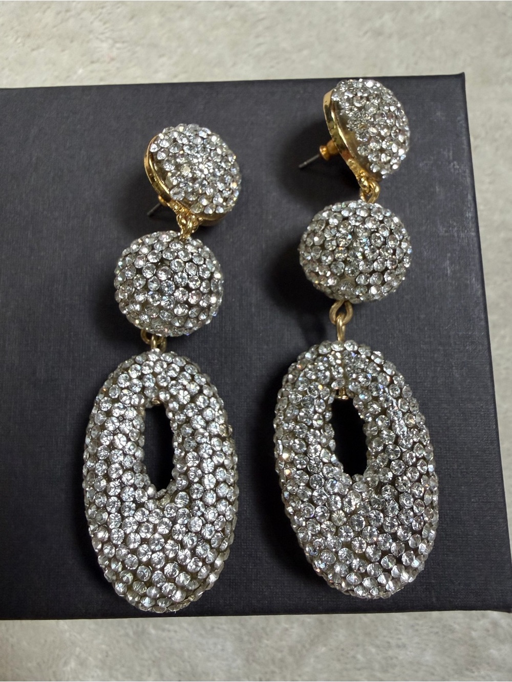 J. Crew Crystal Bold Statement Dangle Earrings